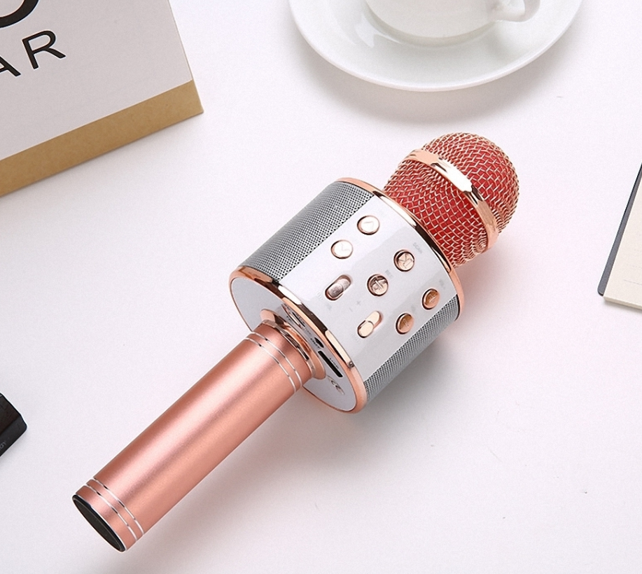 50 off on Rose Gold Wireless Bluetooth Karaoke Microphone