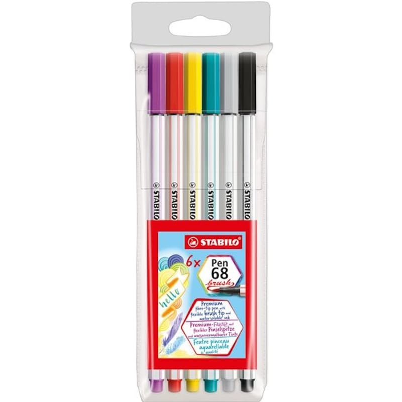 Pack of 6 Brush Pens