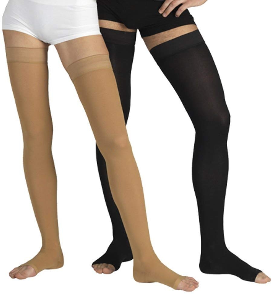 extra long thigh high compression stockings