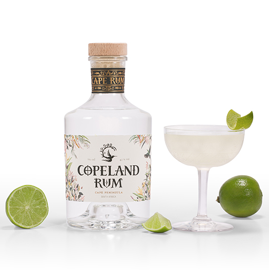 Cocktail glass and lime not included