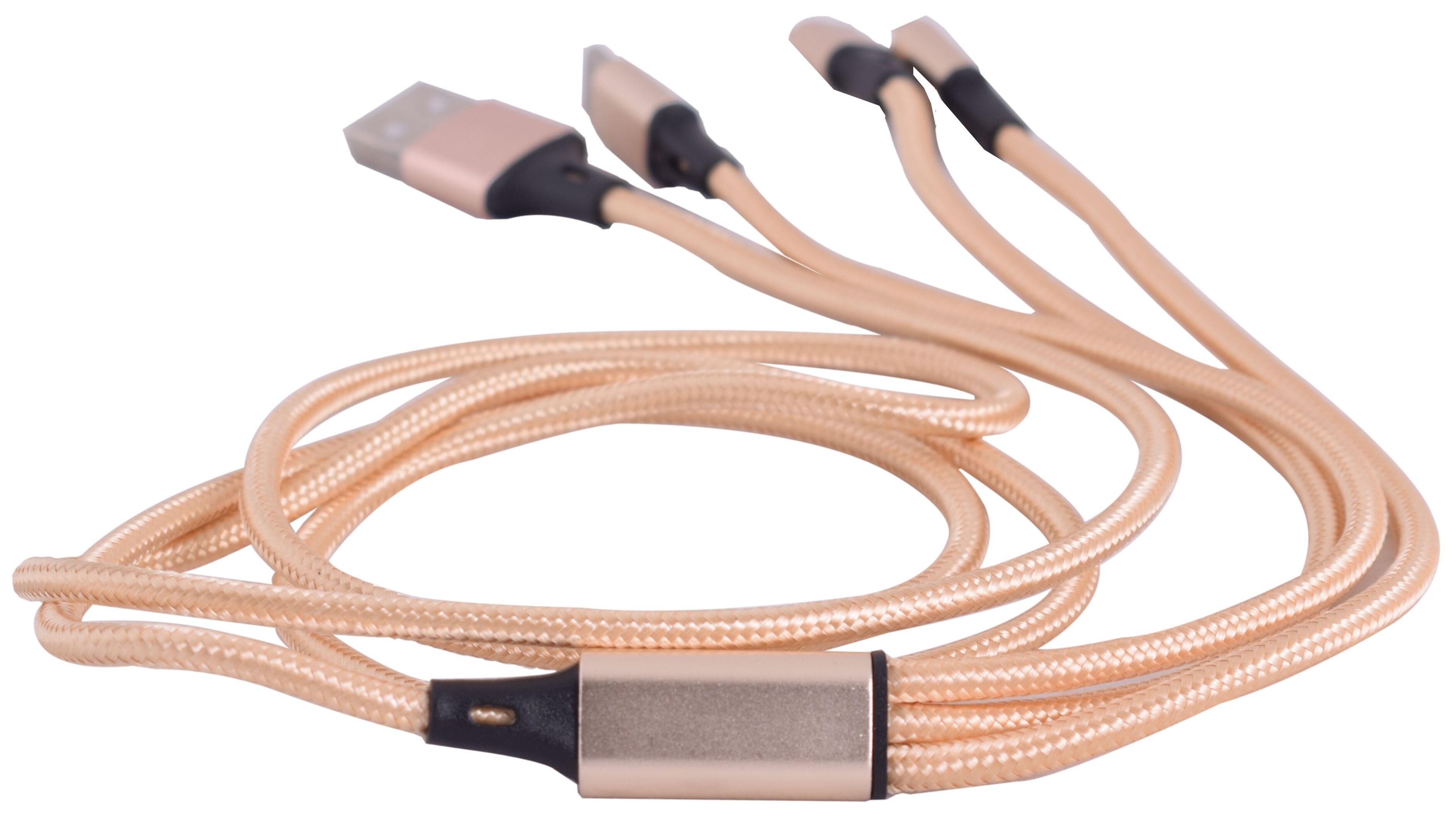 Includes 2 x 1.2m 3-in-1 cables