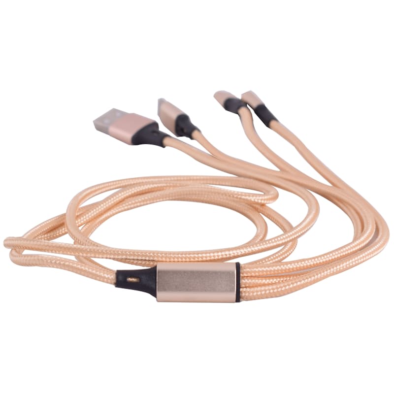 Includes 2 x 1.2m 3-in-1 cables