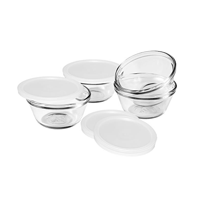 Set Contains: (4) 6 Ounce Custard Cups with Plastic Lids
