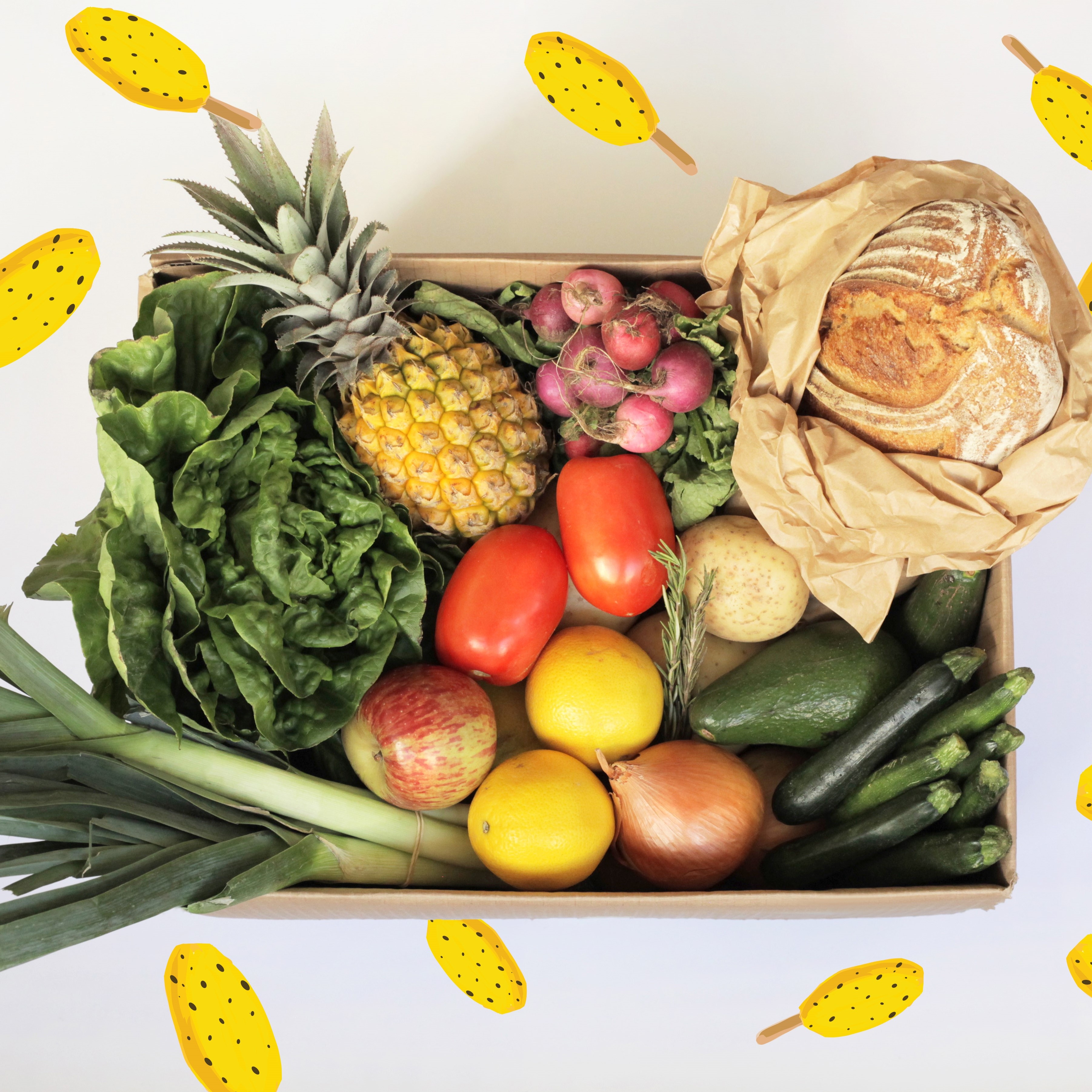 Product images are indicative of item but produce varies based on what is available.