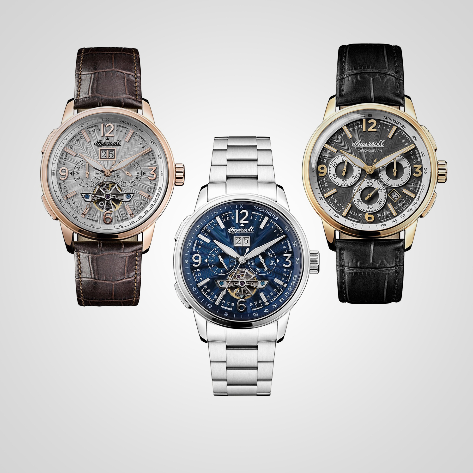 51 off on Men's Genuine Leather "The Regent" Quartz Chronograph Watch