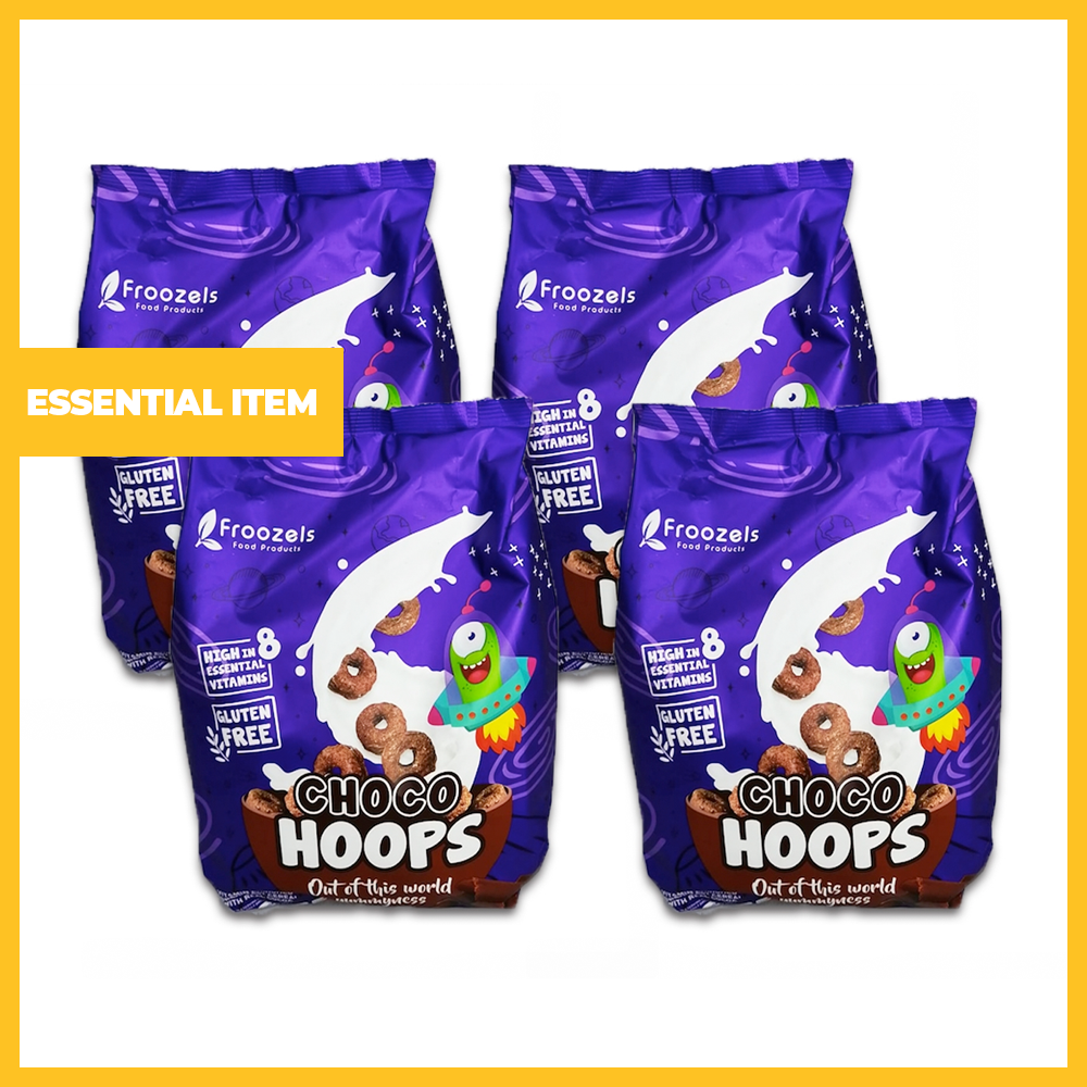 Pack of 4 Gluten Free Choco Hoops Cereal (350g each) OneDayOnly