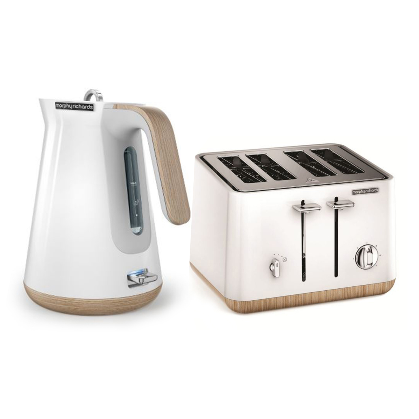 wooden kettle and toaster set