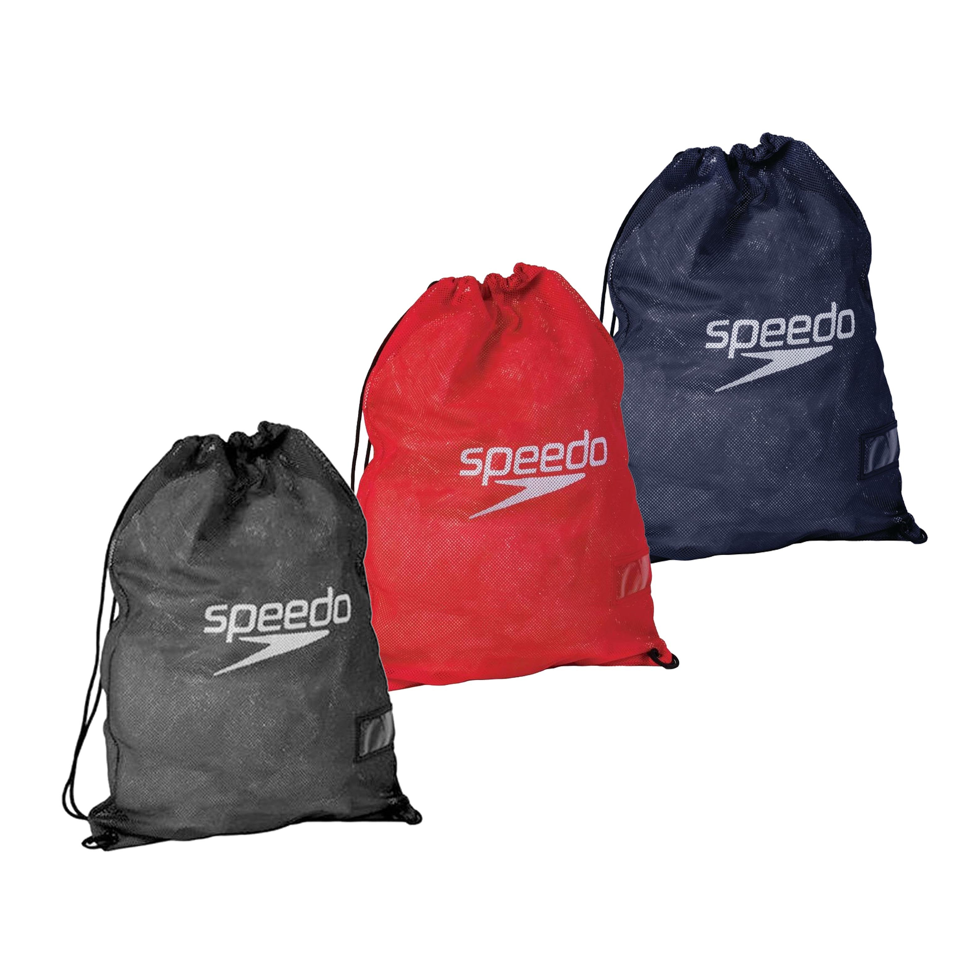 Speedo Black Equipment Mesh Wet Kit Swim Bag 