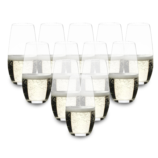 12x 230ml Stemless Champagne Glasses