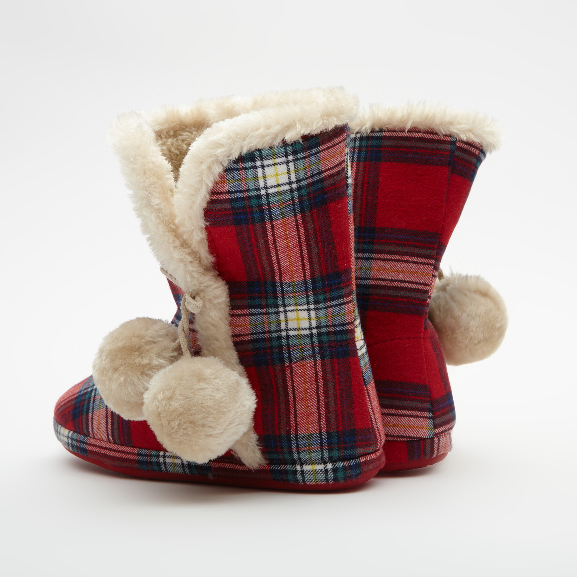 tartan slipper boots