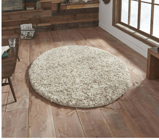 62 off on Oatmeal Round Luxurious Shaggy Rug