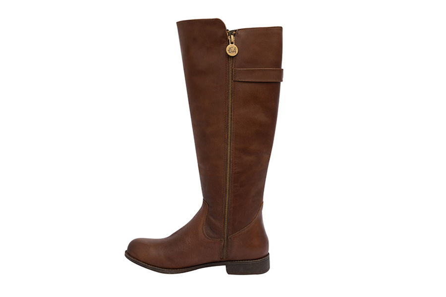 ladies brown leather knee high boots