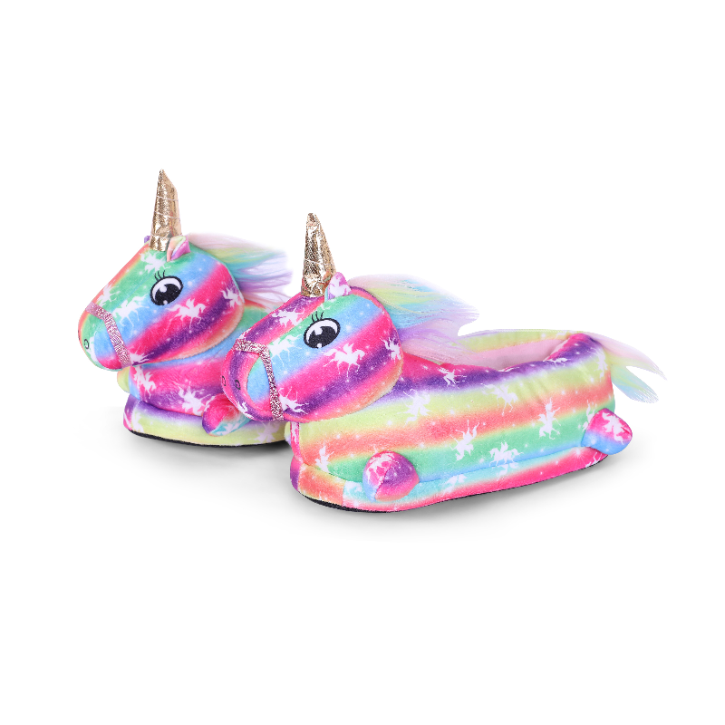 unicorn emoji slippers