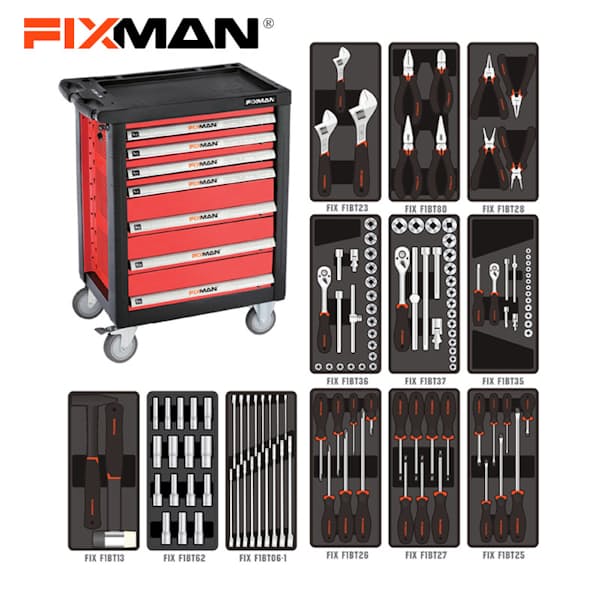 7 Drawer Roller Cabinet with Tools