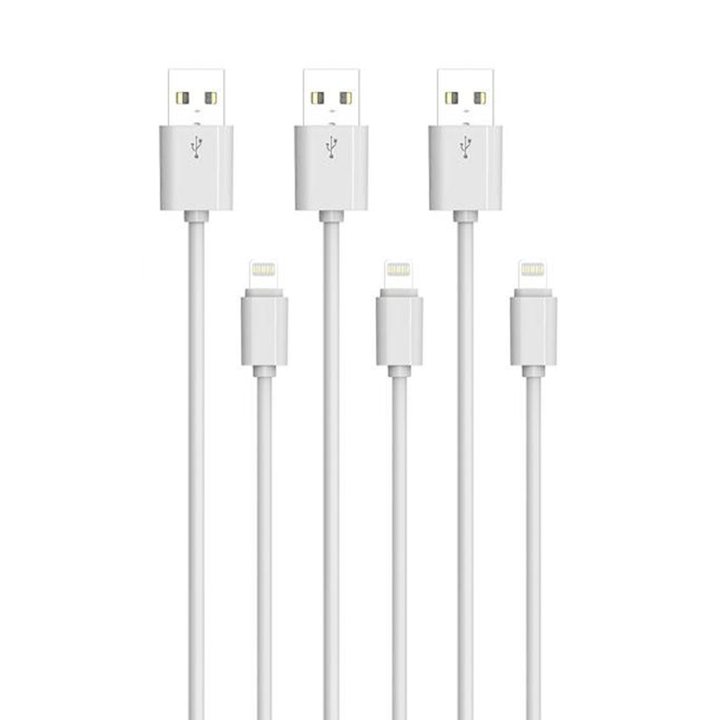 3x 2.1A Fast Charging USB to Lightning Cables
