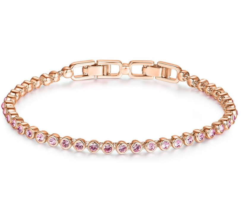 tennis bracelet swarovski rose gold