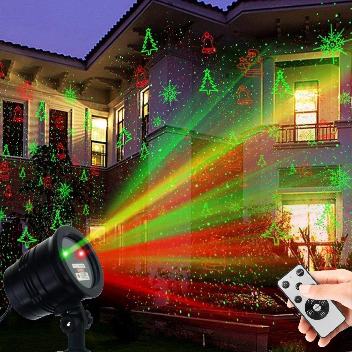 christmas house projector lights