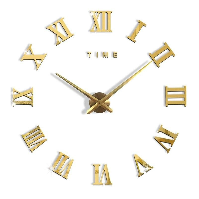 38 off on Modern Roman Numeral Gold Wall Clock