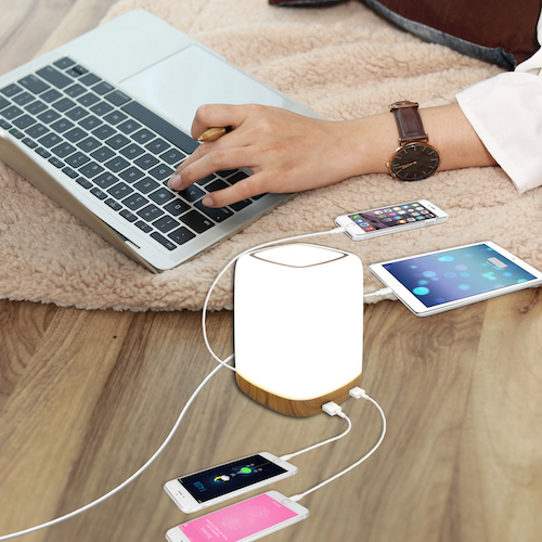 30 off on Nightstand LED light with 4 port USB charger OneDayOnly