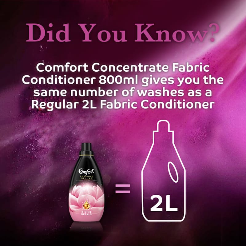 Comfort Natural Perfume Rose Concentrated Fabric Conditioner 800ML