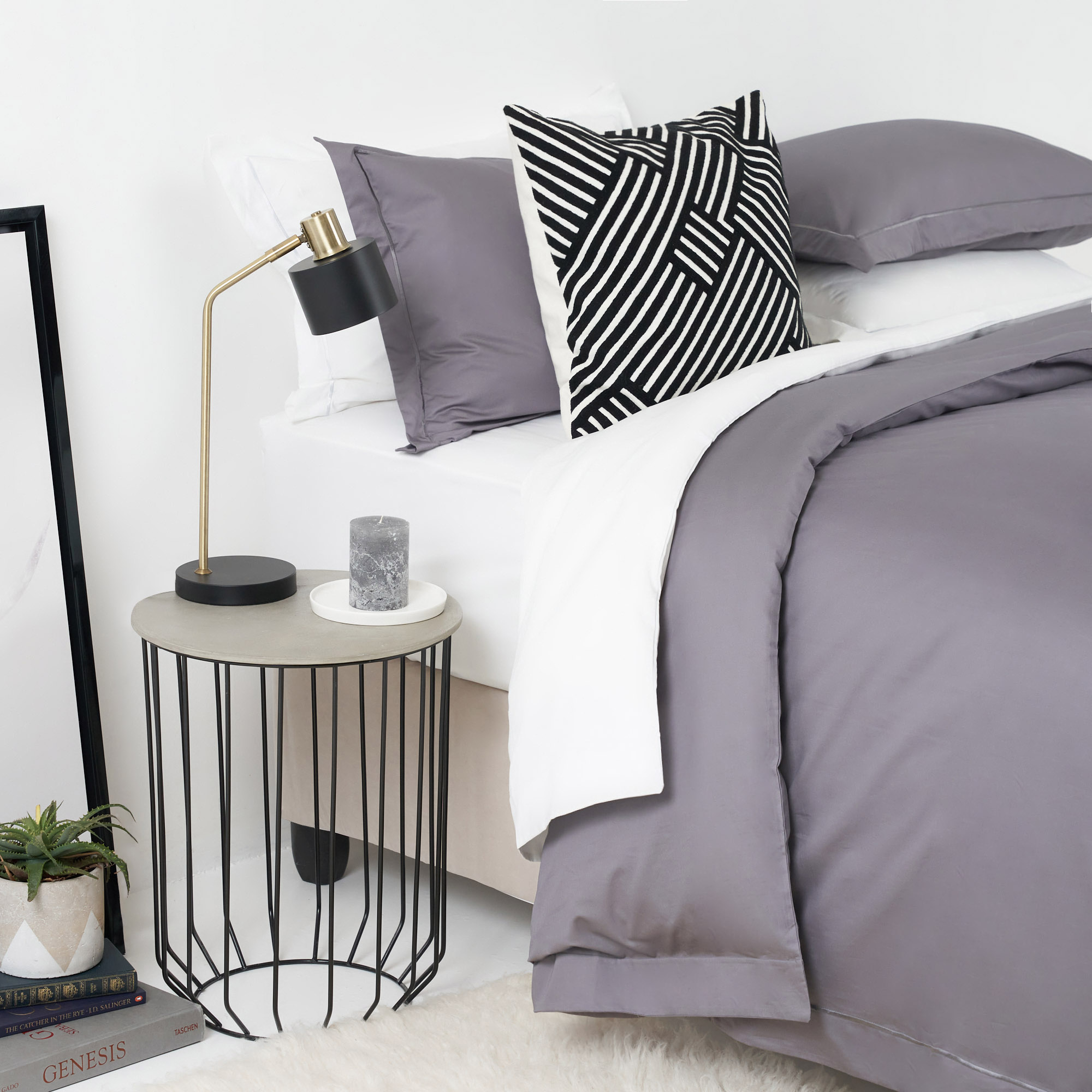 Charcoal. Scatter cushions not included