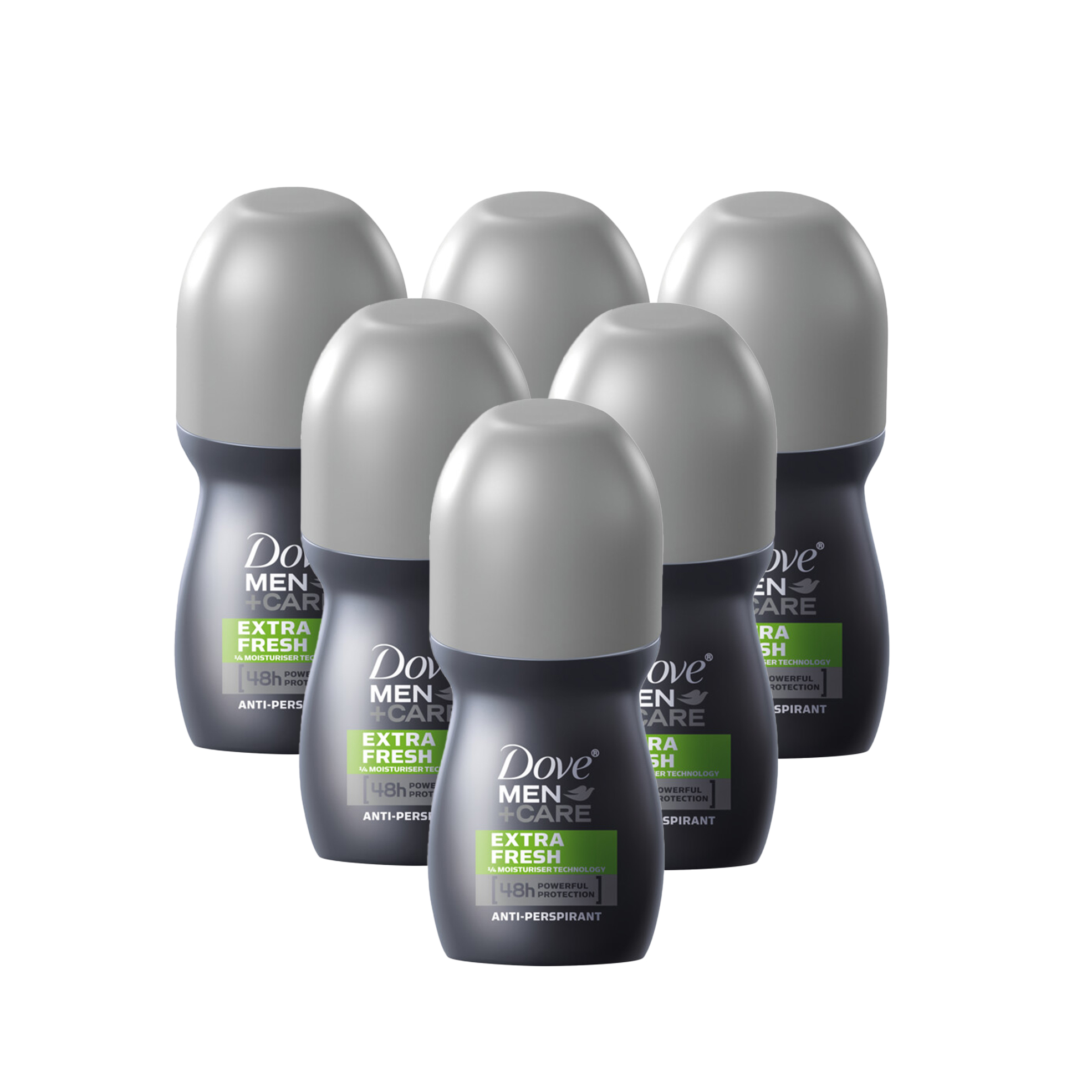 Dove 6x 50ml Men's Antiperspirant Roll Ons OneDayOnly