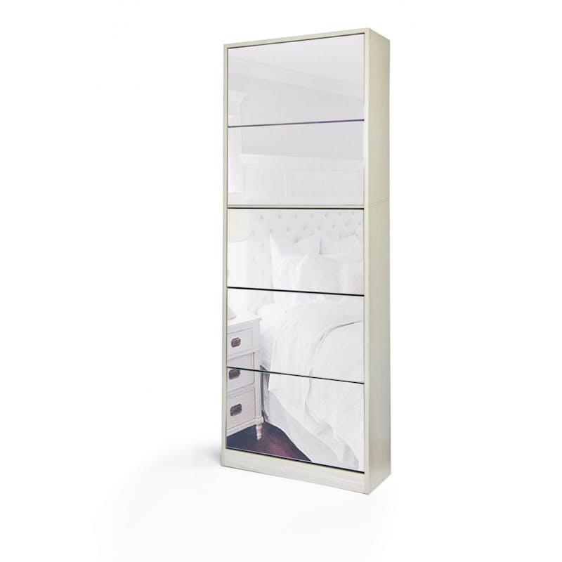 Fine living mirror shoe cabinet hotsell