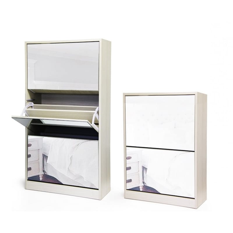 5 Tier Mirror Shoe Cabinets