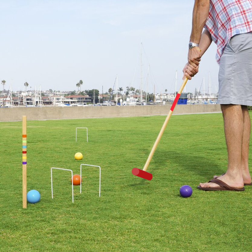 34 off on 20 Piece Wooden Adult Croquet Set