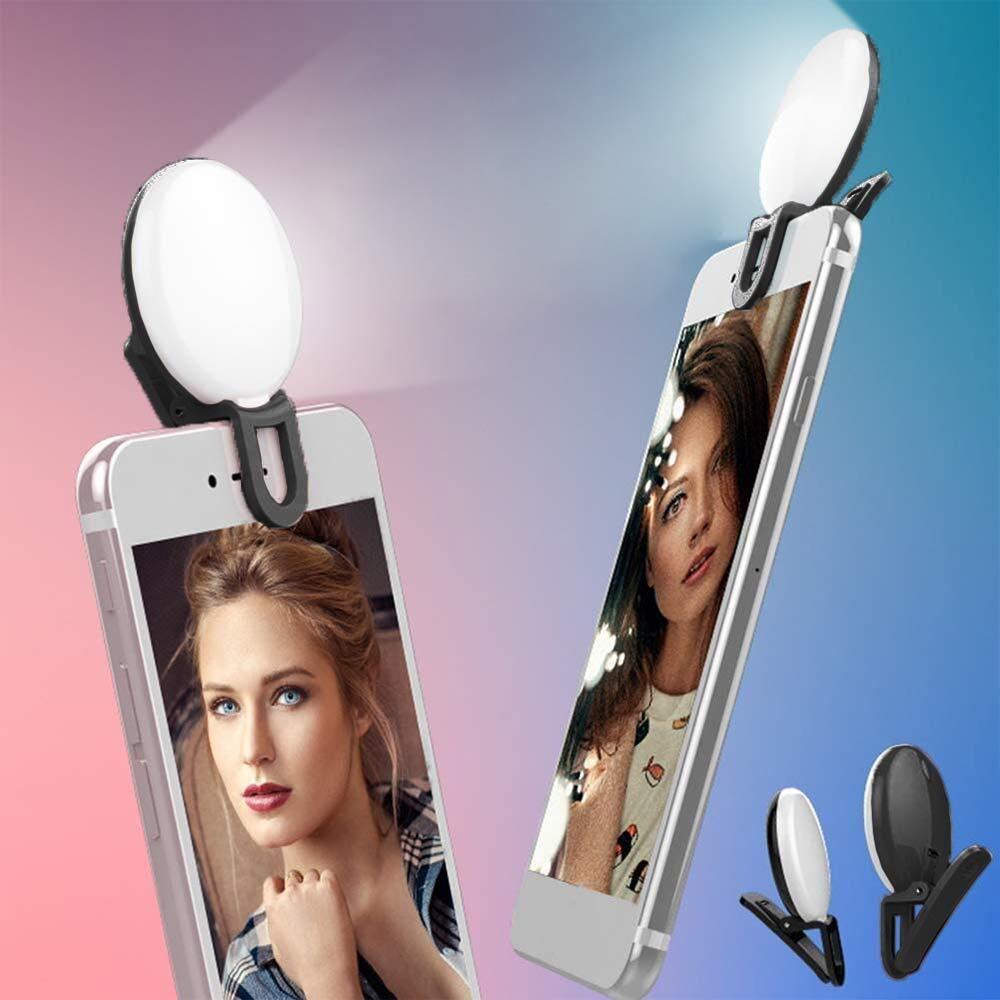 41 off on Rechargeable ClipOn Black Selfie Light