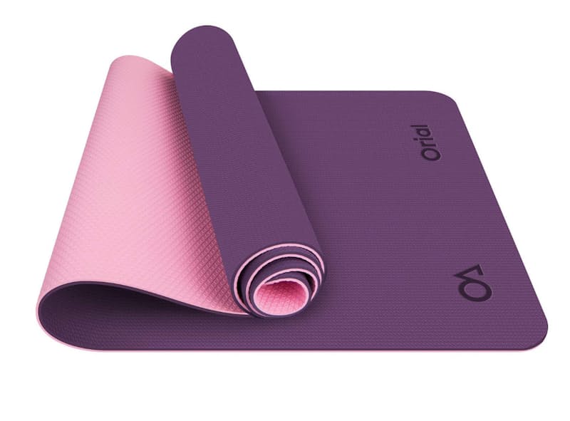  WELLDAY Yoga Mat Daisy Flower Purple Non Slip Fitness