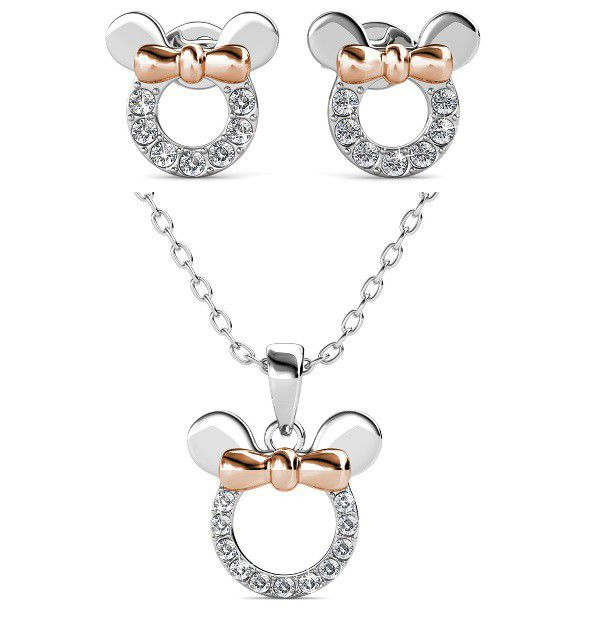 Minnie Mouse Set with Swarovski Crystals