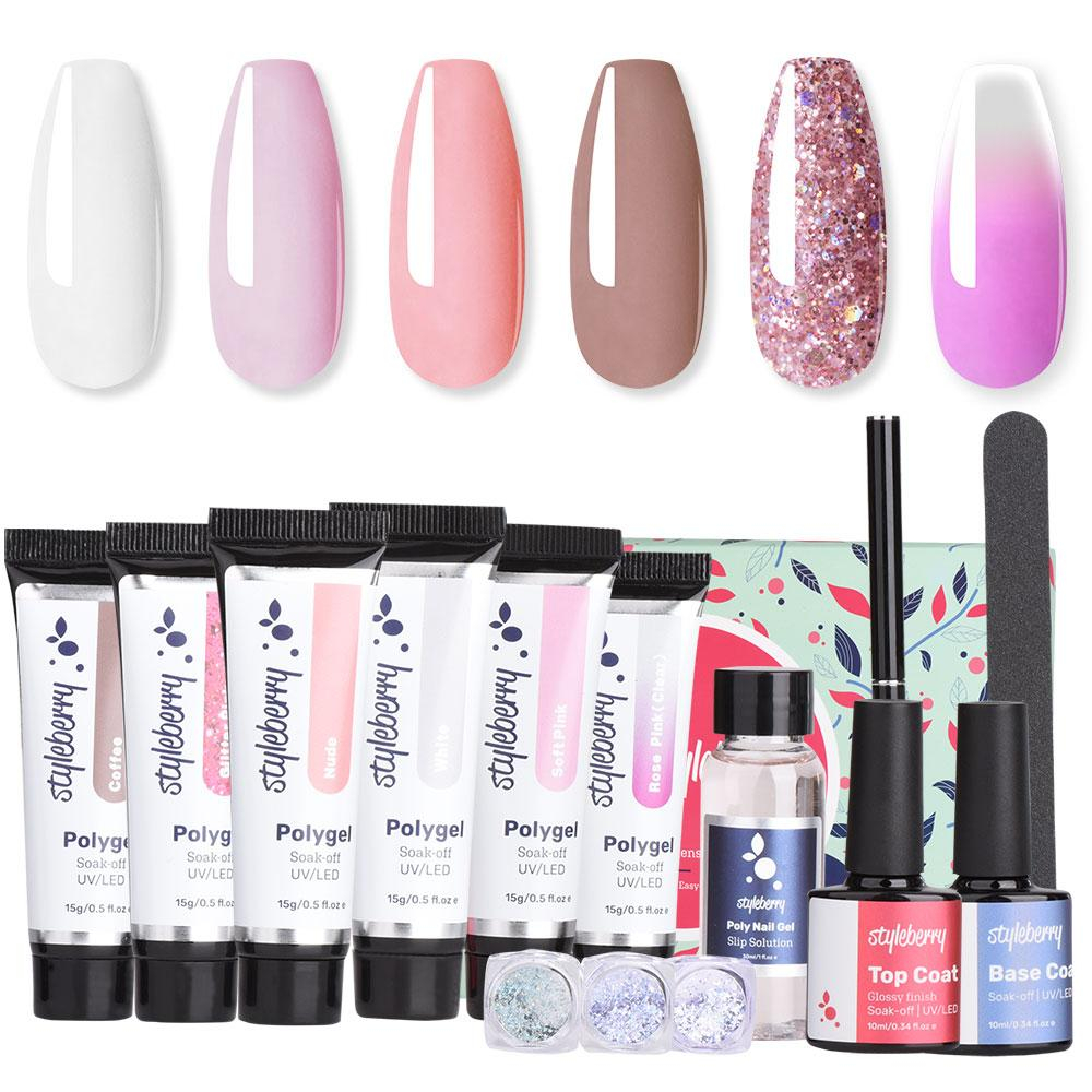 42 off on 6 Colour Polygel Nail Extension Kit with 120 Tips