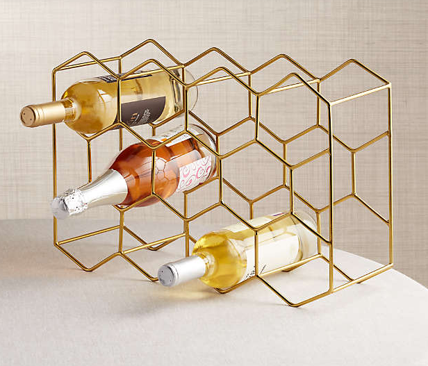 18 off on 11 Bottle Gold Hexagonal Wine Rack OneDayOnly