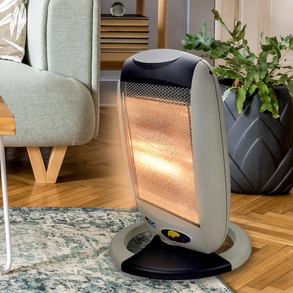 25 off on 1200W 3 Bar Halogen Heater with Remote