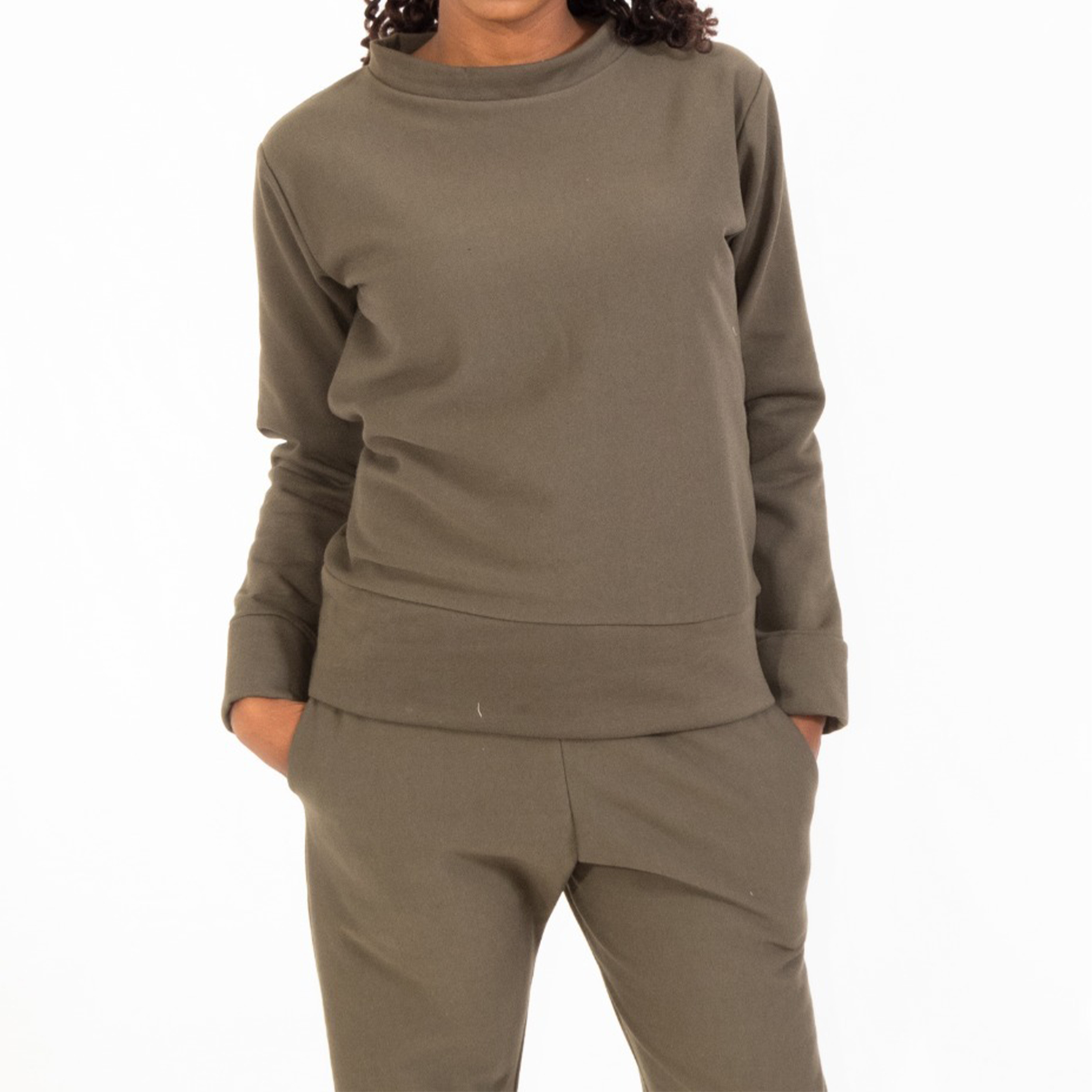 29 off on Ladies Fleece Olive Tracksuit