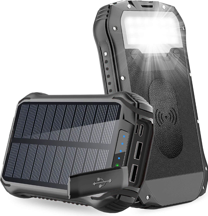 29 off on 26 800mAh Solar Power Bank with BuiltIn Flashlight and