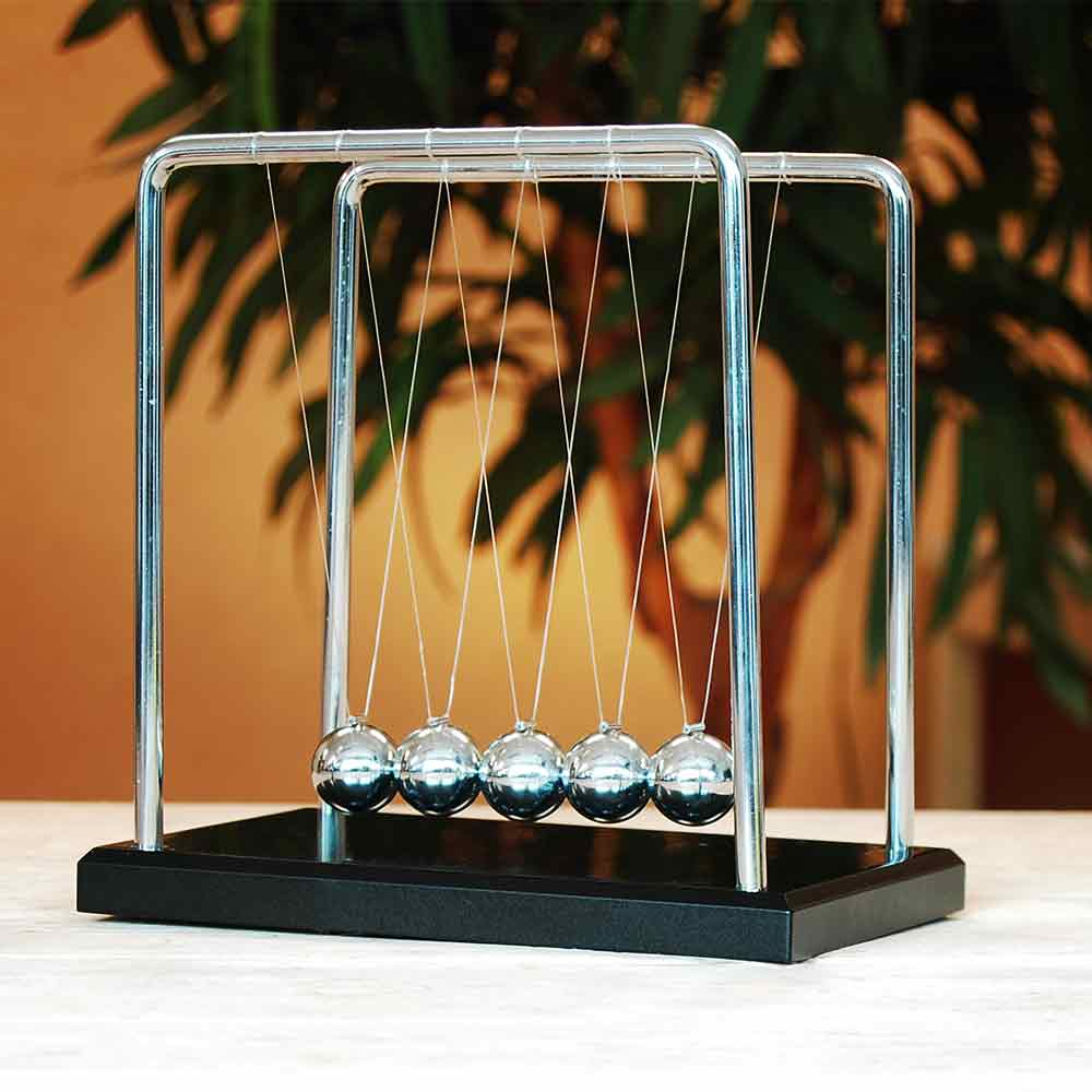 Giant Wood and Steel Newton's Cradle