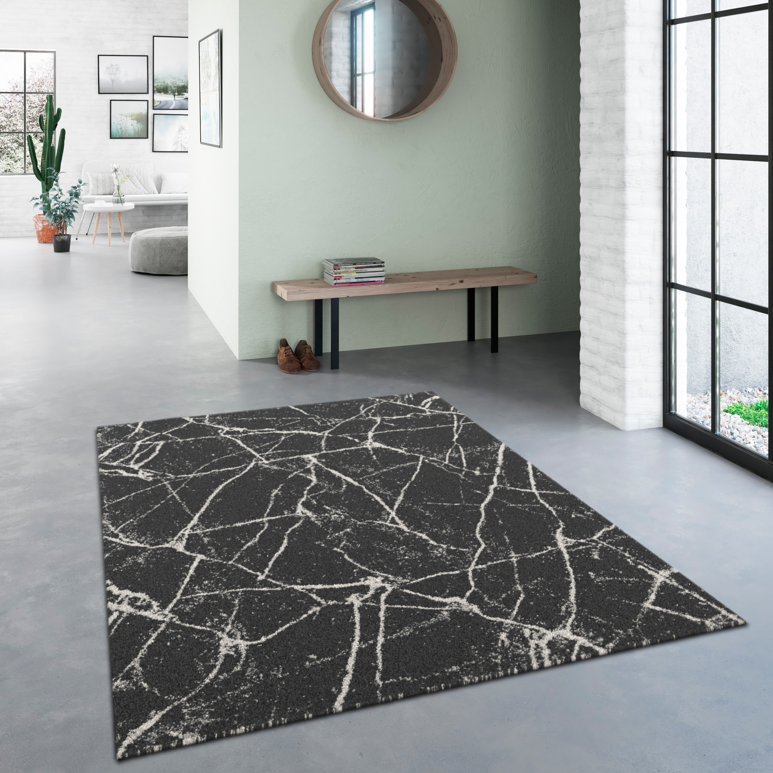 57 off on Marble Inspired Dark Grey Simply Elegant Rug