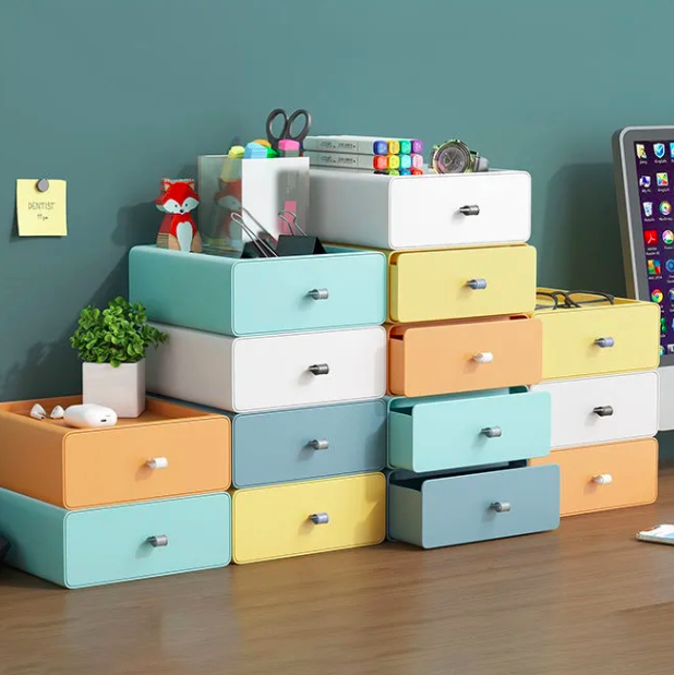 40 off on Pack of 3 MultiFunctional Stackable Storage Drawers