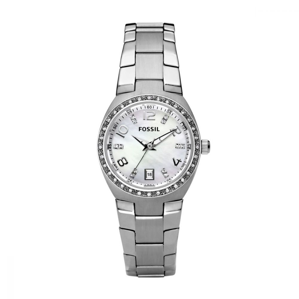 Ladies Silver/Steel Round Stainless Steel Watch