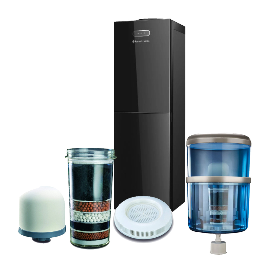 30 off on Black Glass Front Standing Water Dispenser with 20L