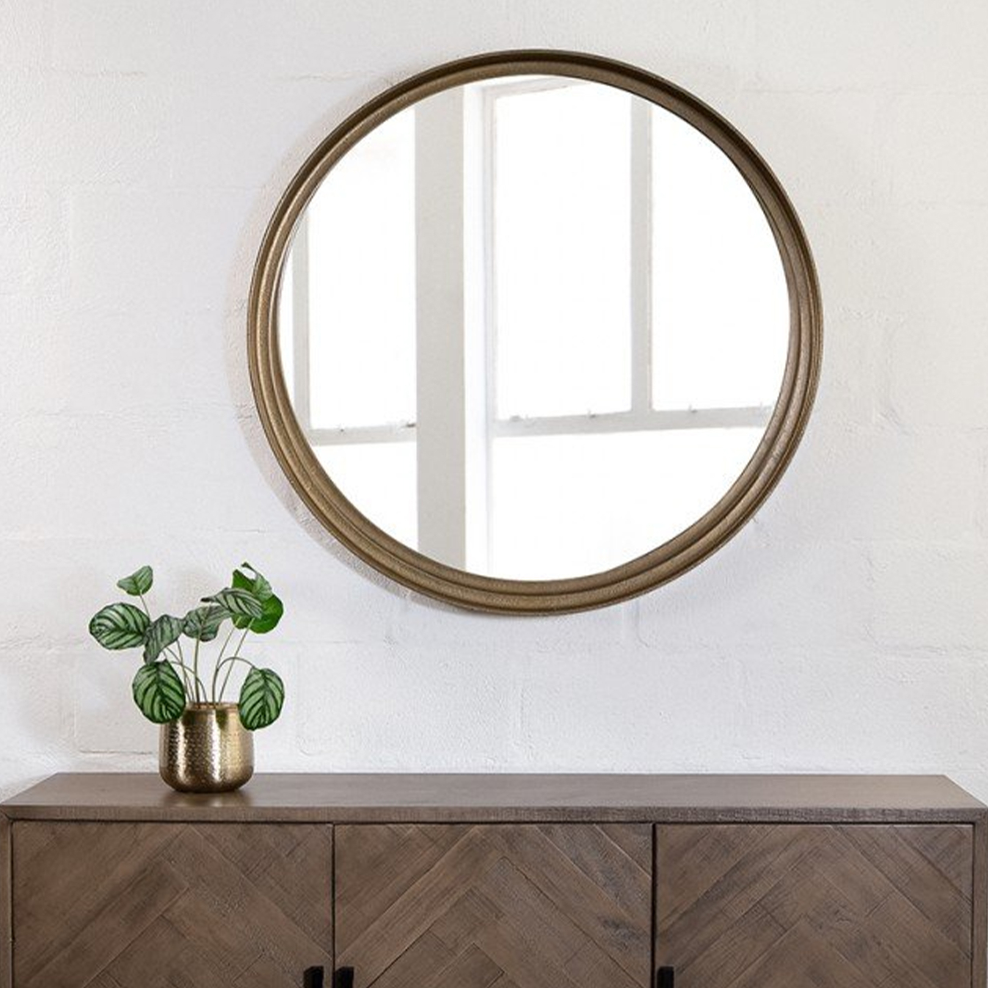 Rustic Aluminium Mirror