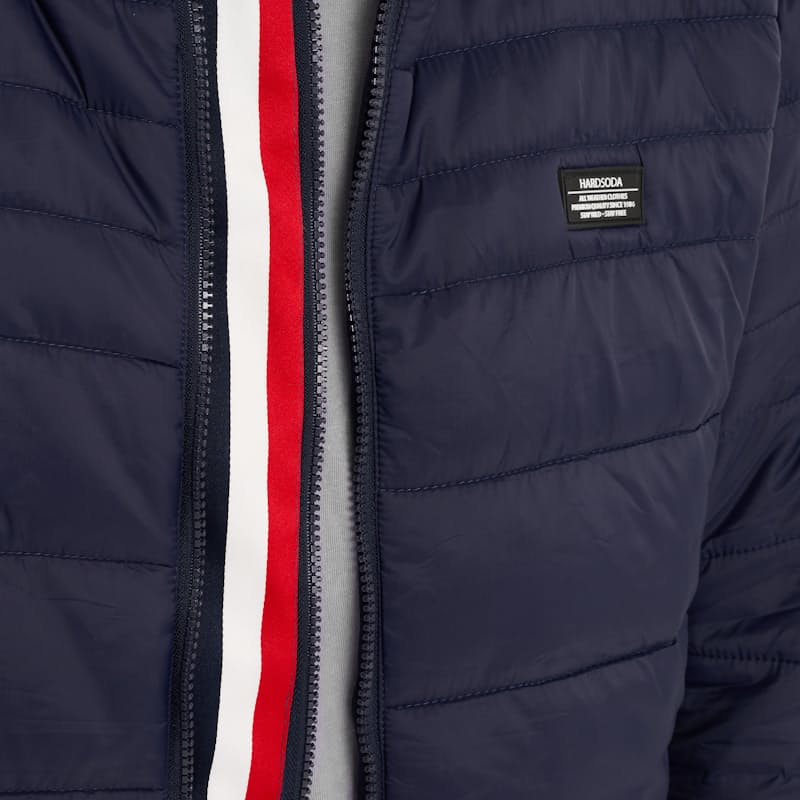 33 Off On Men S Navy Puffer Jacket With Double Zip And Trim 33 Off On Men S Navy Puffer Jacket With Double Zip And Trim