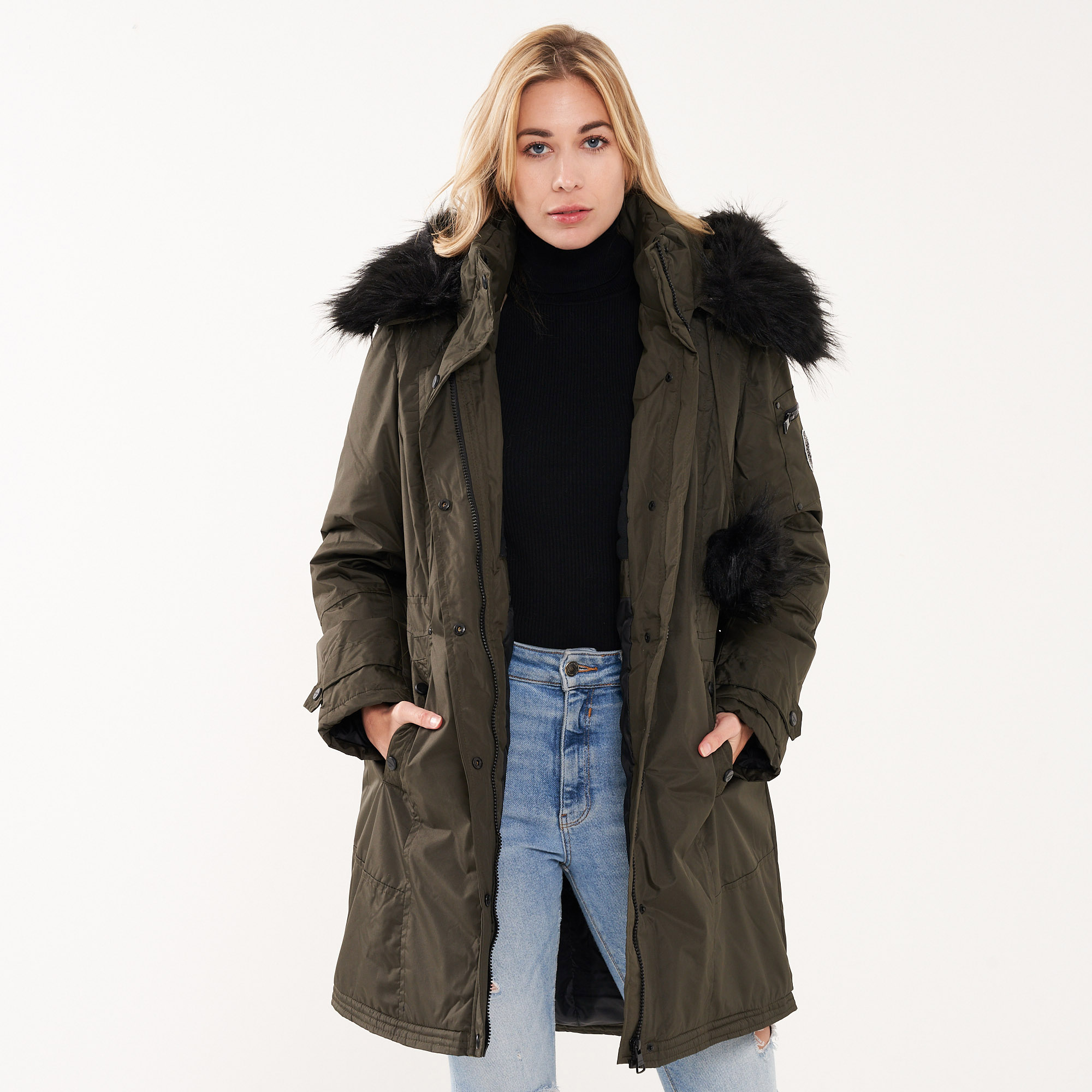 feather parka coats