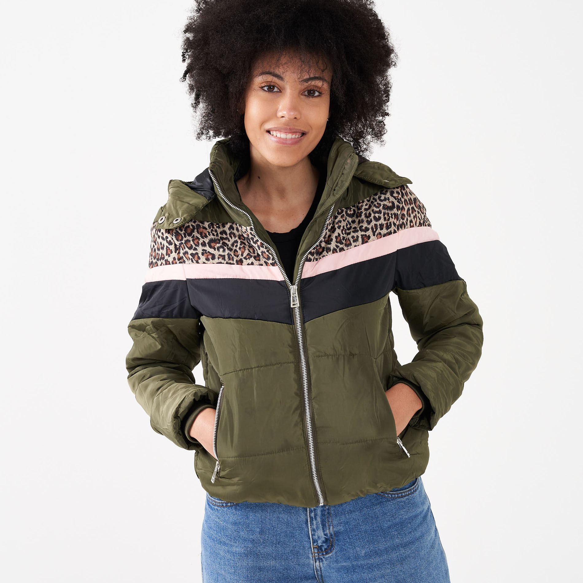 ladies bomber puffer jacket