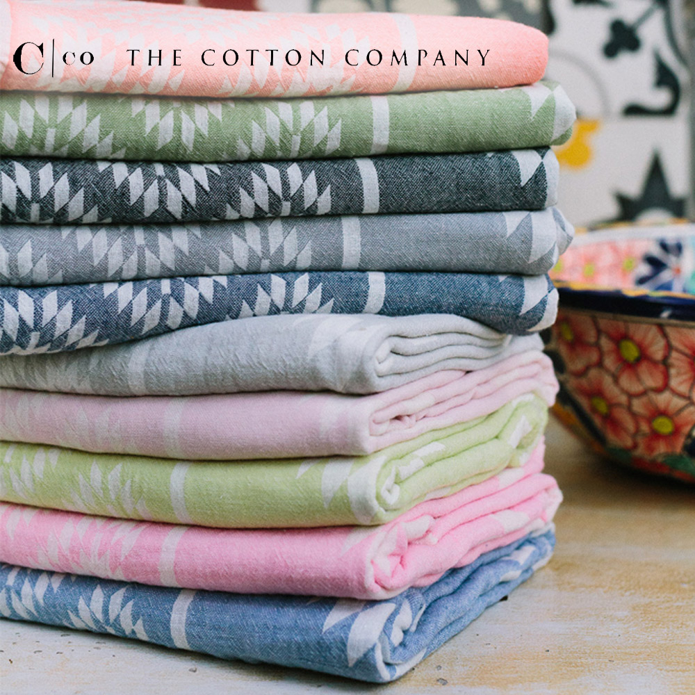 190 x 220cm 100% Cotton Kelim Turkish Throw