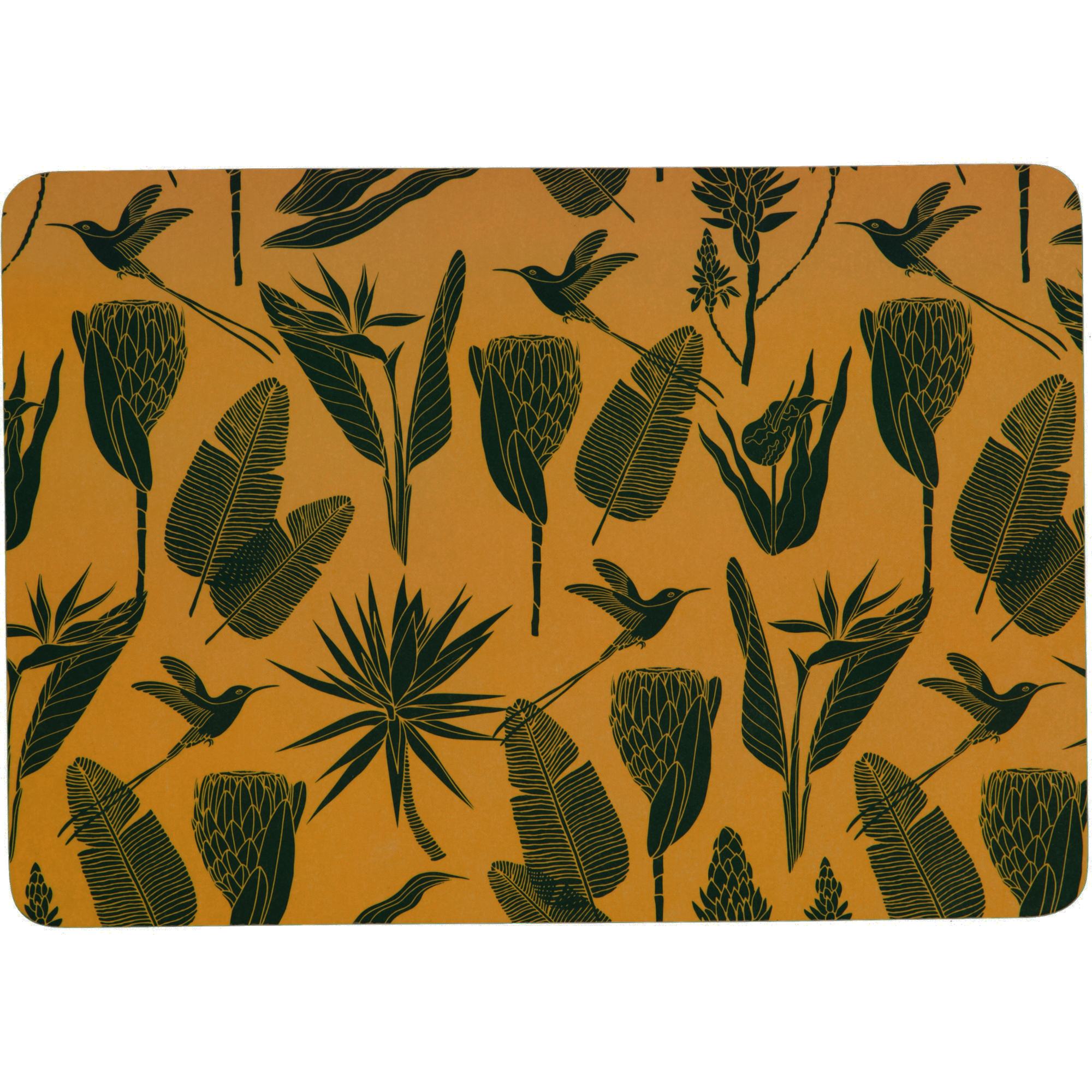 Botanicals Gunmetal on Ochre