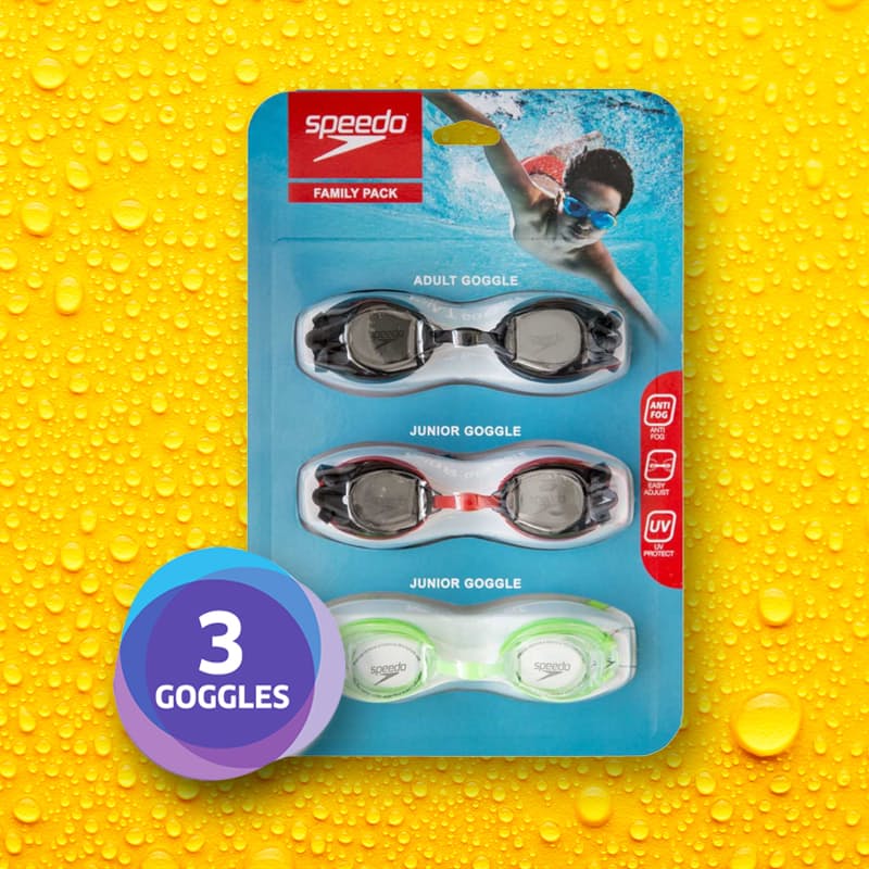 Family Pack with 1 Adult & 2 Junior Goggles
