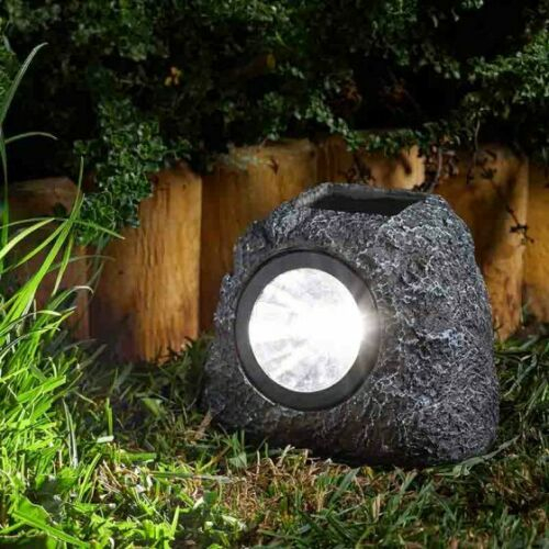 30 off on Pack of 2 Garden Stone Solar LED Spotlights